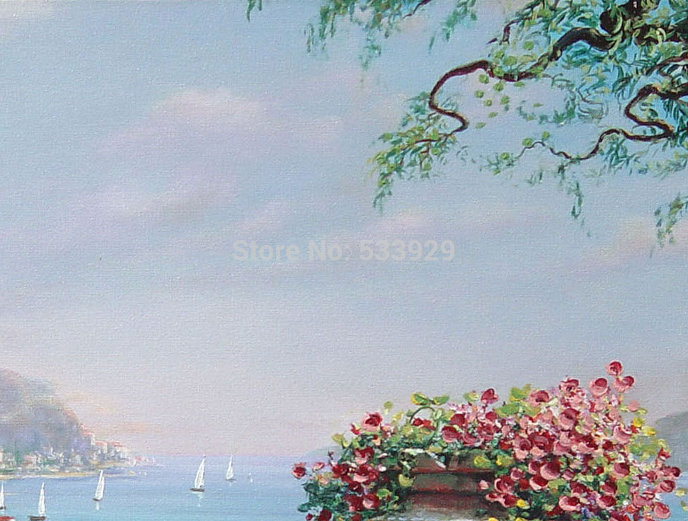 modern tds-hx039 yong-capri terrace art printed painting on canvas for home living room wall decoration