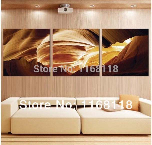 2015 picture heaven and earth began 3 sell modern wall painting landscape home decorative art picture paint on canvas prints