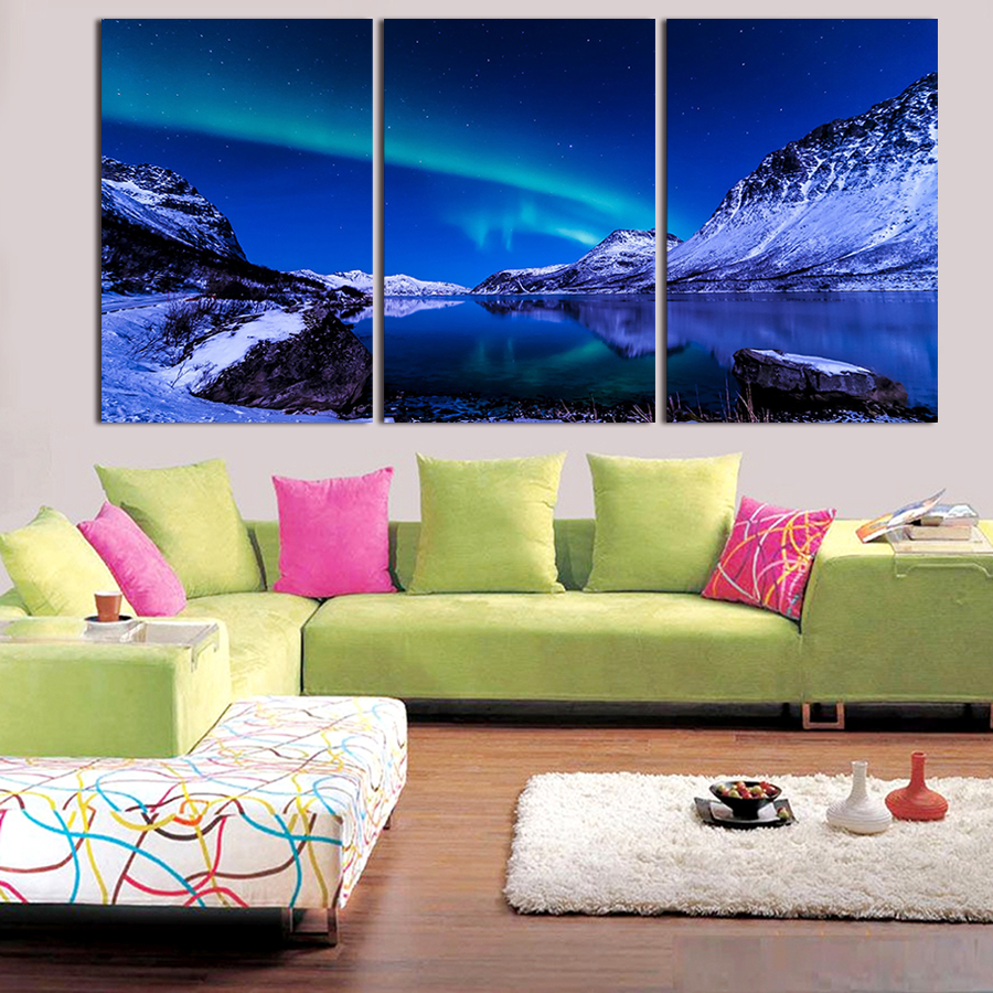 2016 3 panel blue sky modern print painting canvas painting modern art print wall art gift top home decoration