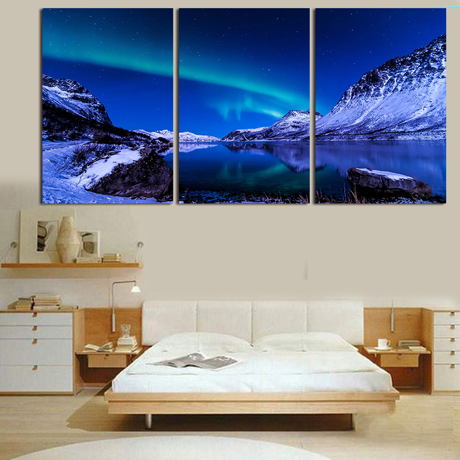 2016 3 panel blue sky modern print painting canvas painting modern art print wall art gift top home decoration