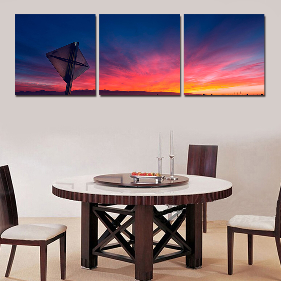 2016 3 panel sell view modern wall painting home decor picture print on canvas framed art living room canvas