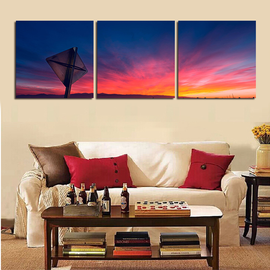 2016 3 panel sell view modern wall painting home decor picture print on canvas framed art living room canvas