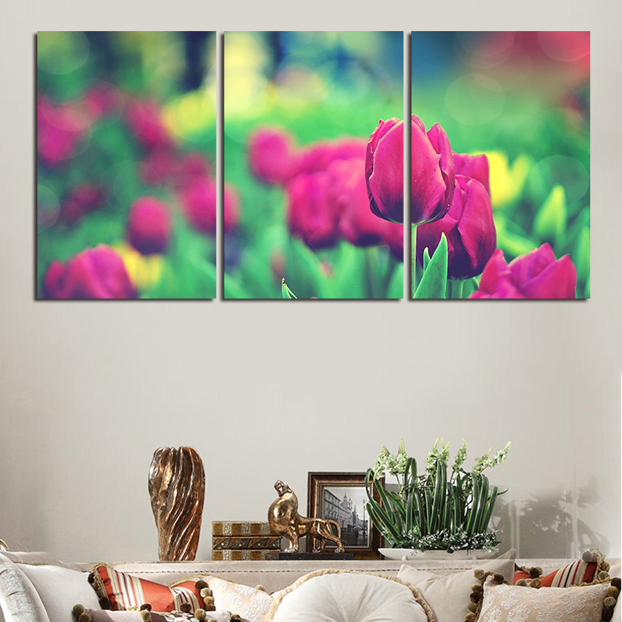 2016 5 panels flower painting canvas wall art cuadros decoracion wall picture for living room canvas print abstract painting