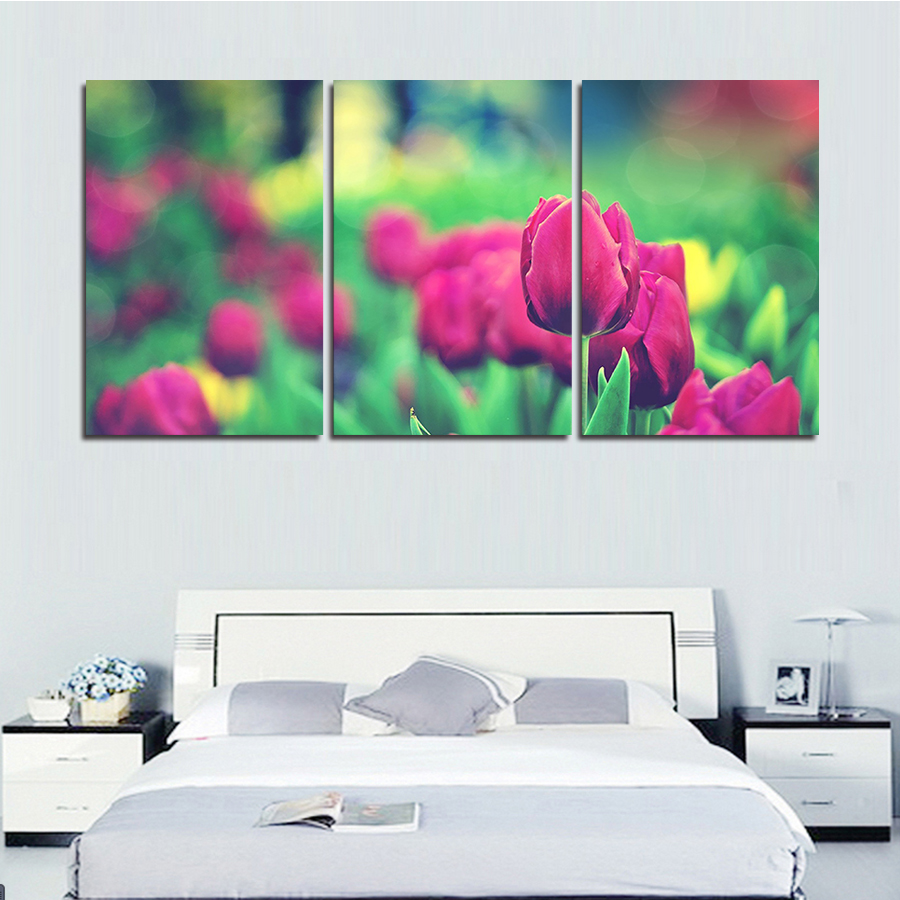 2016 5 panels flower painting canvas wall art cuadros decoracion wall picture for living room canvas print abstract painting