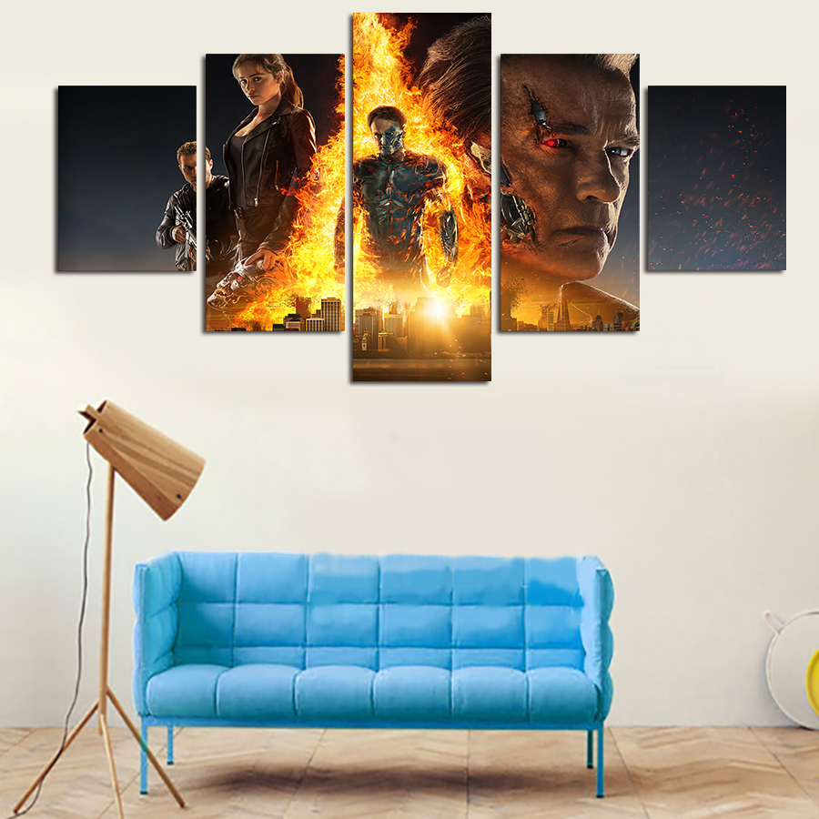 2016 framed printed the terminator 5 the desolation of painting children's room decor print poster picture canvas shipp