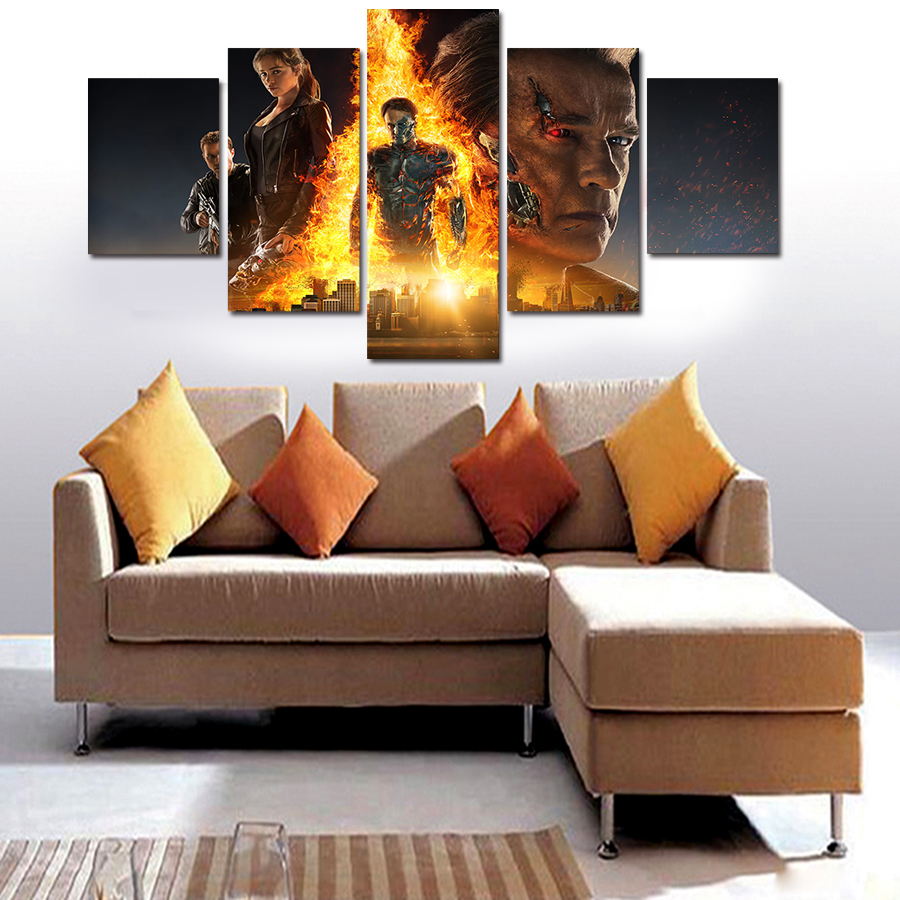 2016 framed printed the terminator 5 the desolation of painting children's room decor print poster picture canvas shipp