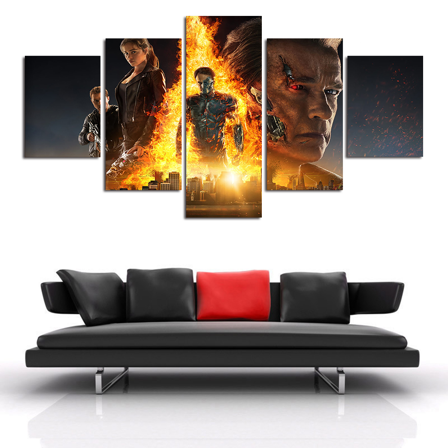 2016 framed printed the terminator 5 the desolation of painting children's room decor print poster picture canvas shipp