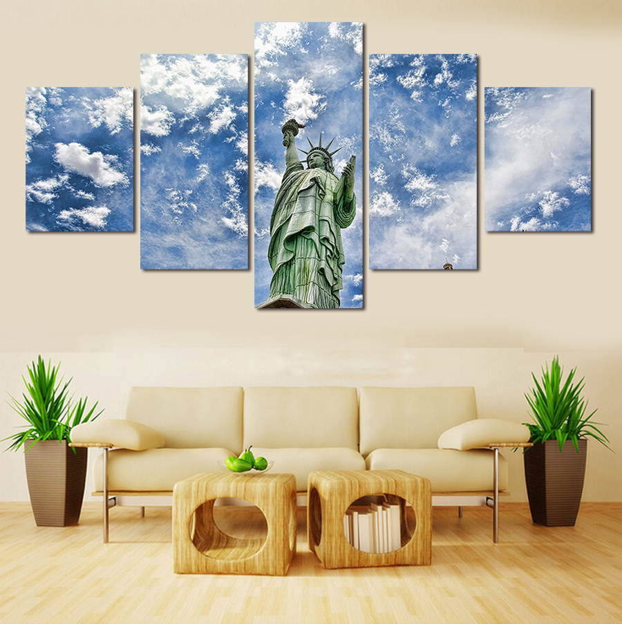 2016 new 5 pcs wall art abstract modern hd picture home decoration living room canvas print painting picture canvas picture