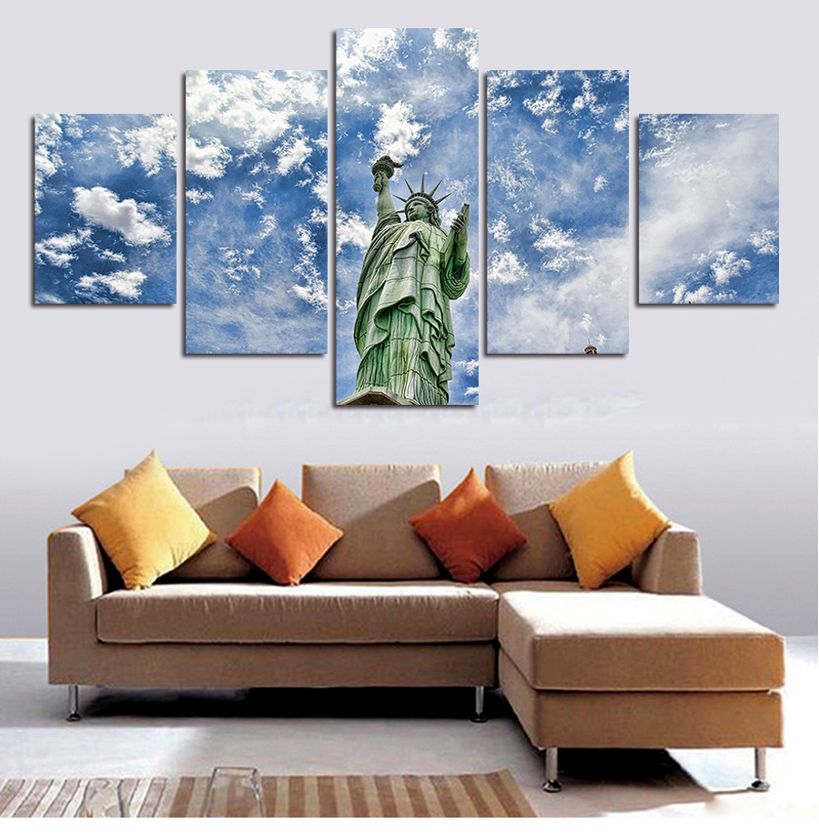 2016 new 5 pcs wall art abstract modern hd picture home decoration living room canvas print painting picture canvas picture