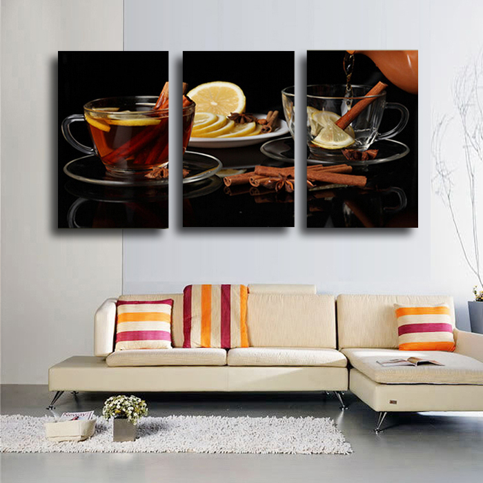 3 panel restaurant decorated picture modern home wall decor print painting on canvas for house decorate unframed