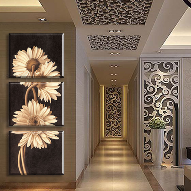 3 panel sell modern wall painting flower home wall art picture paint on canvas prints art chrysanthemum