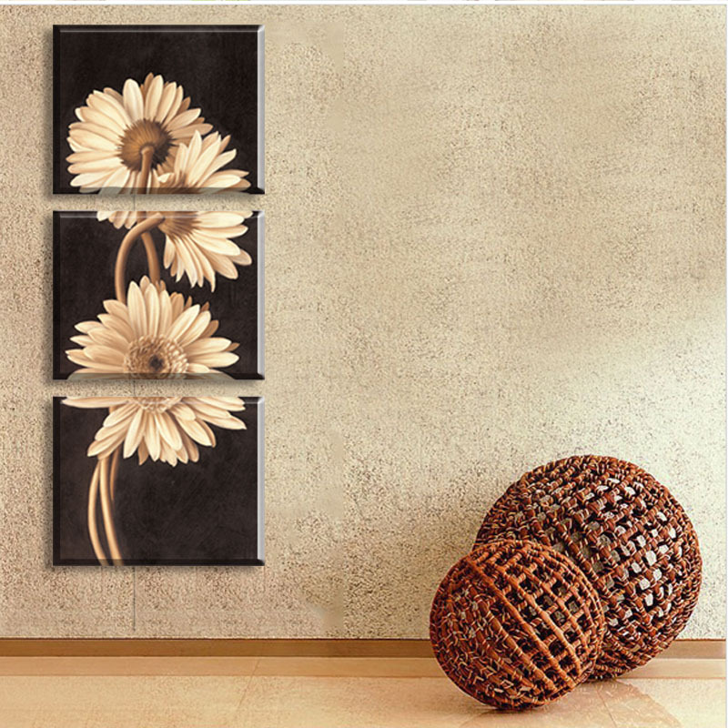 3 panel sell modern wall painting flower home wall art picture paint on canvas prints art chrysanthemum