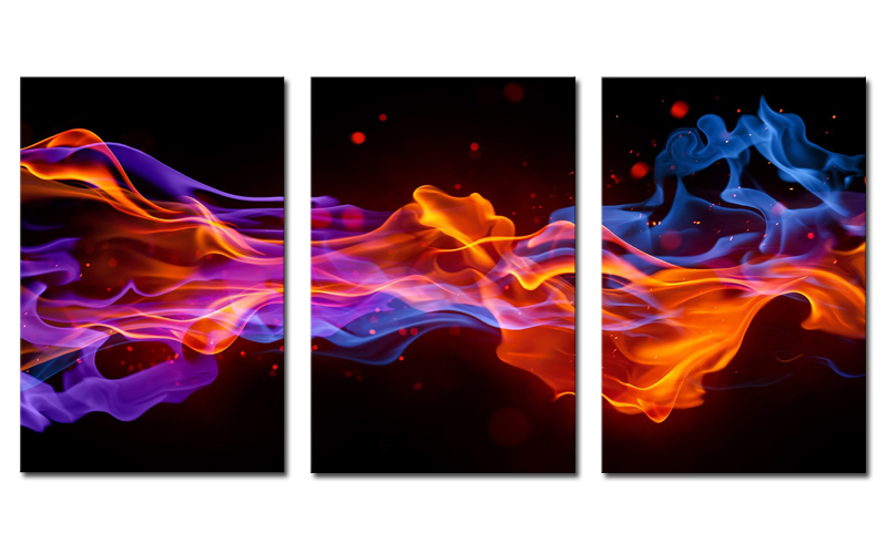 3 panels fire flower hd canvas print painting artwork modern home wall decor canvas art hd picture paint on canvas prints