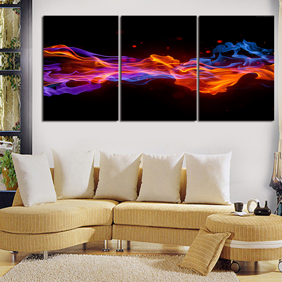 3 pcs wall art abstract flame modern hd picture home decoration living room canvas print painting picture canvas picture