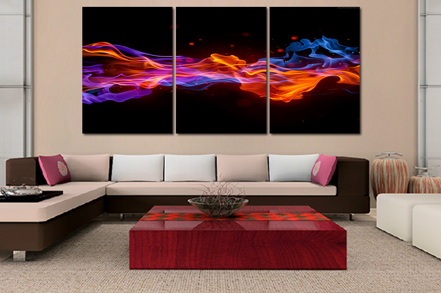 3 pcs wall art abstract flame modern hd picture home decoration living room canvas print painting picture canvas picture