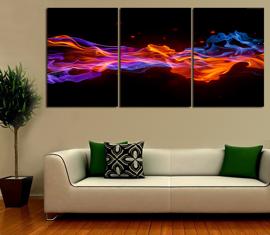 3 pcs wall art abstract flame modern hd picture home decoration living room canvas print painting picture canvas picture