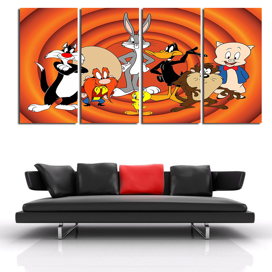 3 pieces bugs bunny popular sell modern wall painting home wall art picture paint on canvas prints framed