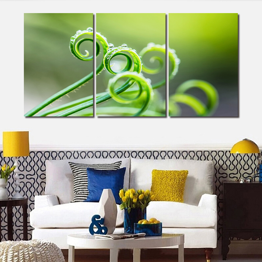 5 panels green eye painting canvas wall art picture wall pictures for living room canvas print modern abstract oil painting