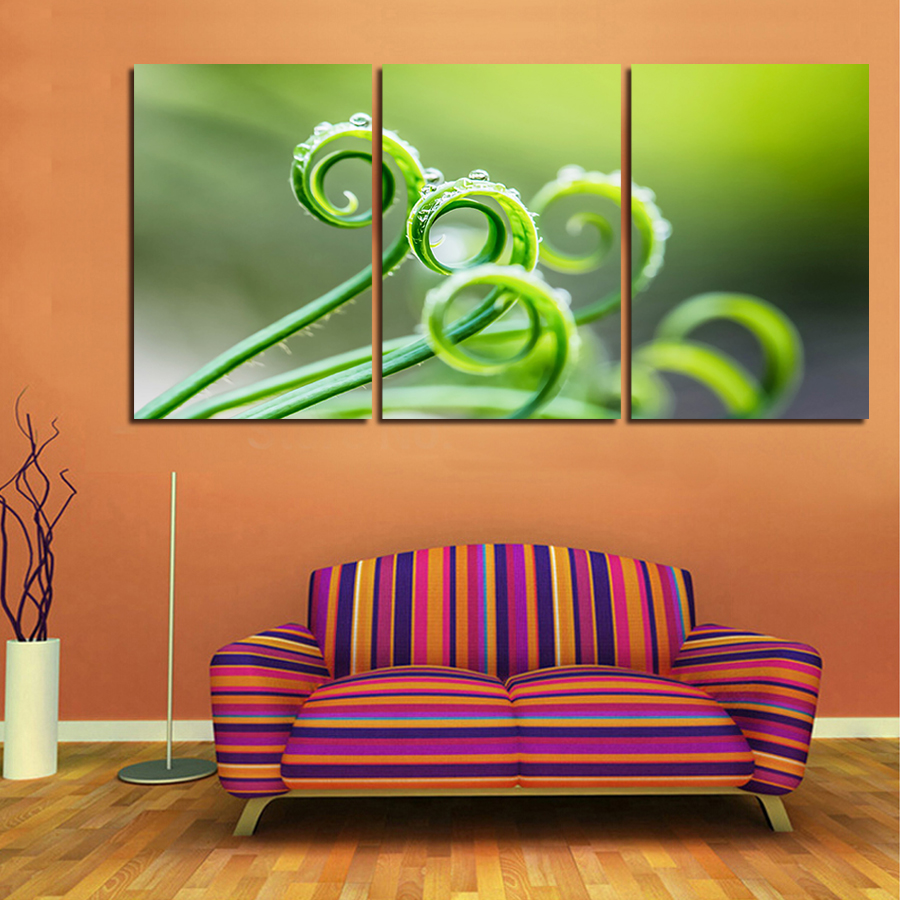 5 panels green eye painting canvas wall art picture wall pictures for living room canvas print modern abstract oil painting