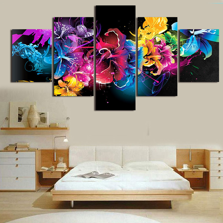 5 panels painting canvas wall art picture wall pictures for living room