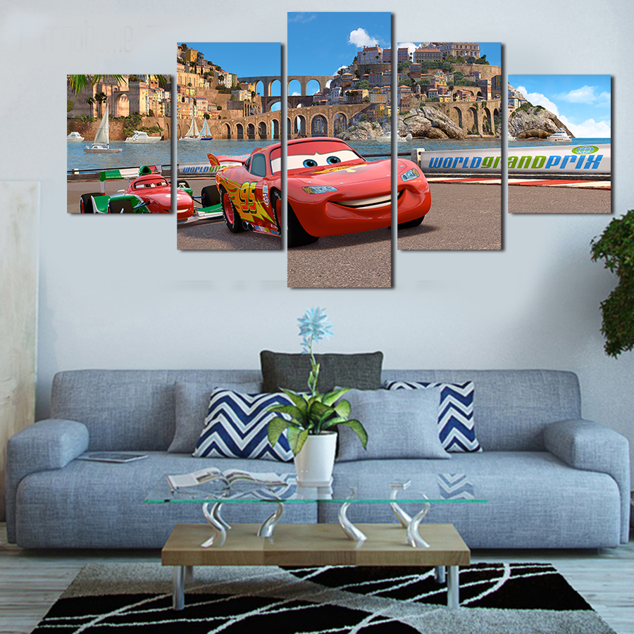 5 piece hd cars po modern home wall decor canvas picture art hd print painting on canvas artworks delivery