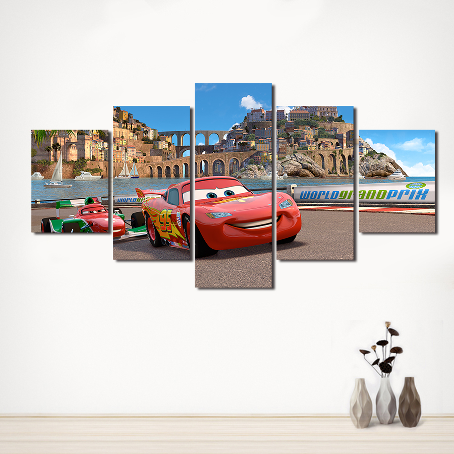 5 piece hd cars po modern home wall decor canvas picture art hd print painting on canvas artworks delivery