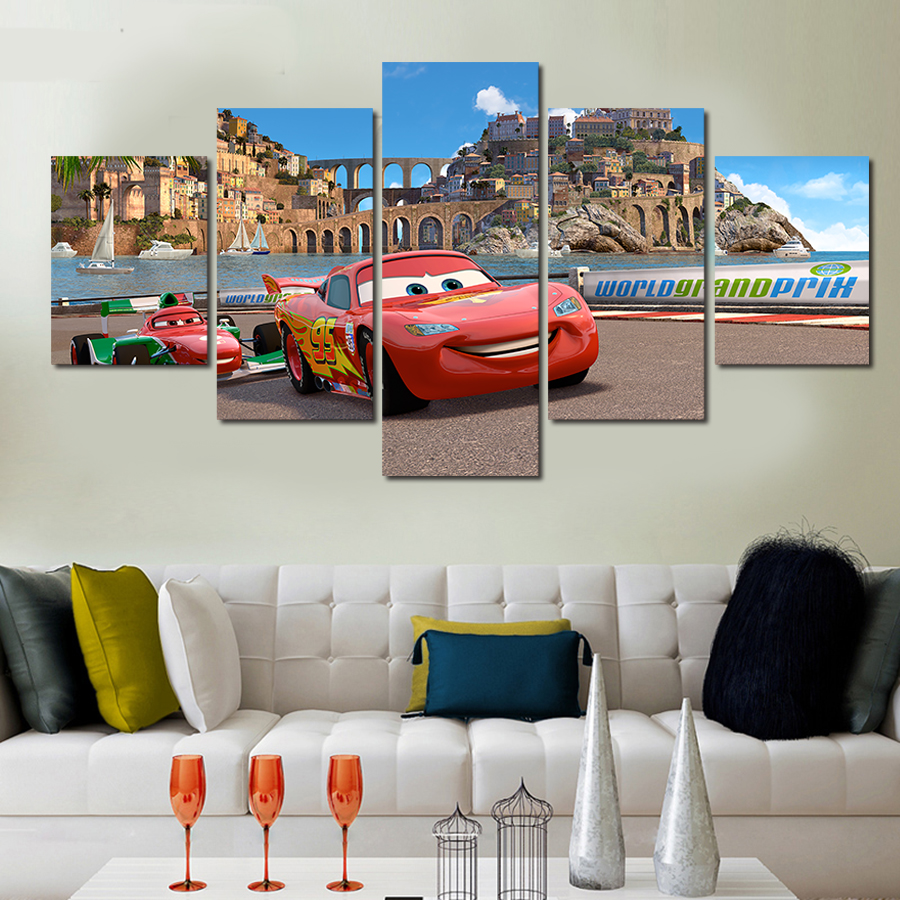 5 piece hd cars po modern home wall decor canvas picture art hd print painting on canvas artworks delivery