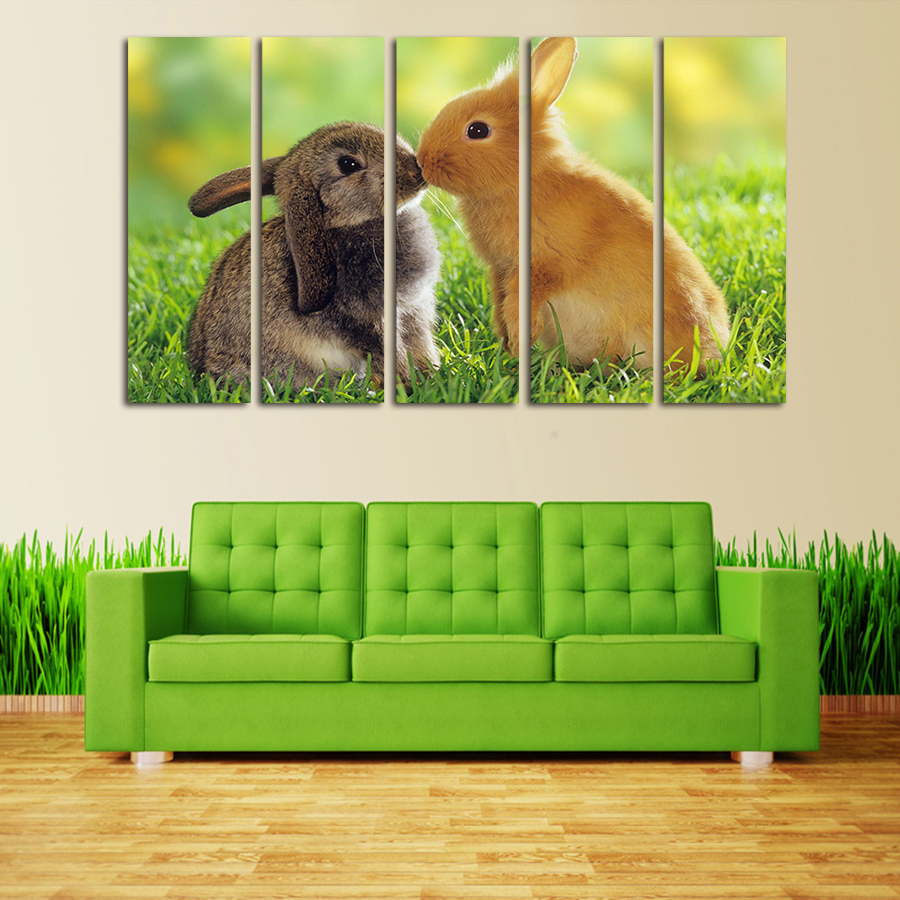 new new print oil paintings rabbit picture canvas painting on wall pictures for living room decor hang paintings