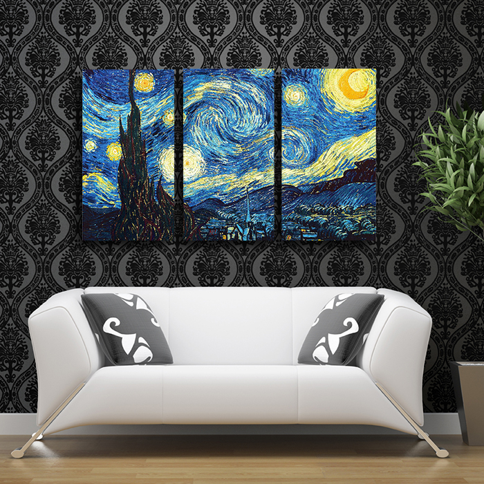 printed masters starry night vincent van gogh prints reputation oil painting on canvas wall art picture for living room picture