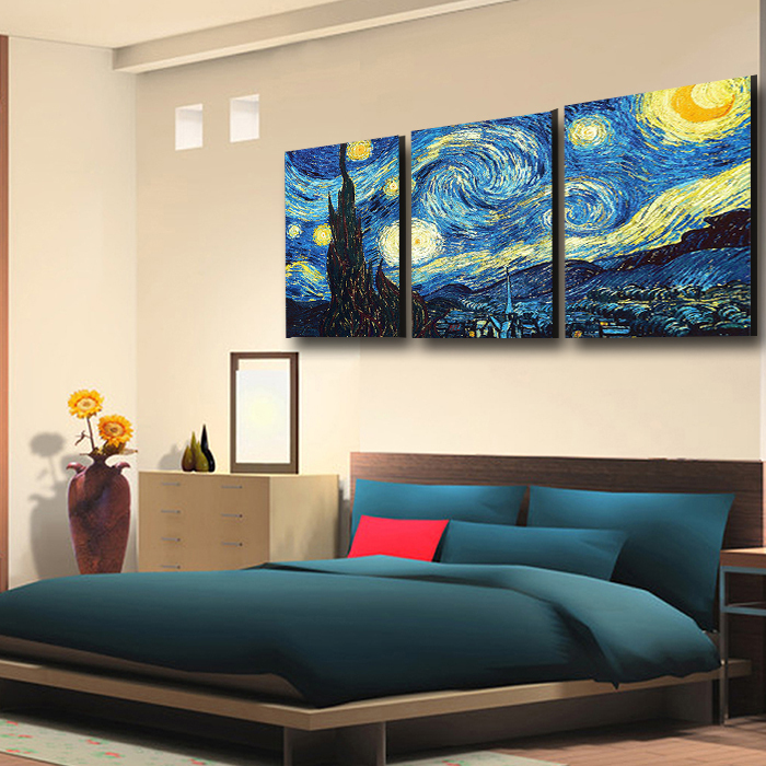 printed masters starry night vincent van gogh prints reputation oil painting on canvas wall art picture for living room picture