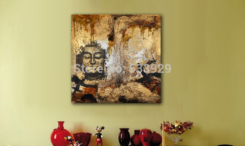 abstract figure buddha hand painted oil painting on canvas tds-cx211---60x60cm