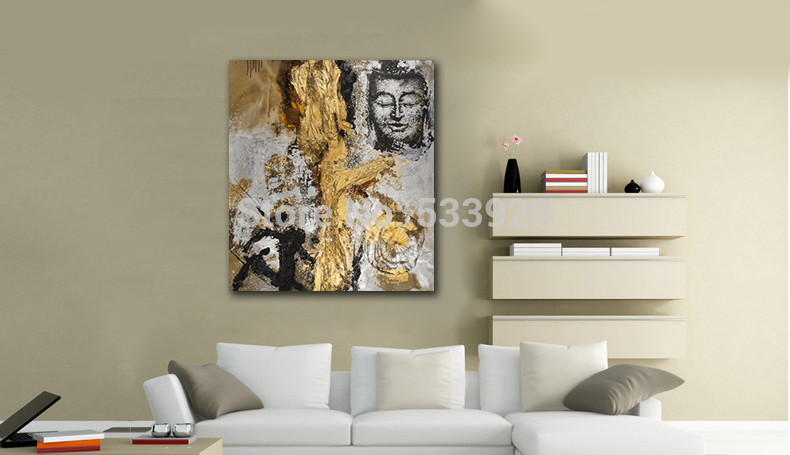 abstract figure buddha hand painted oil painting on canvas tds-cx212---60x60cm