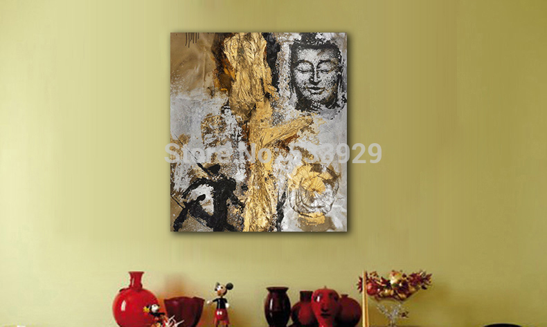 abstract figure buddha hand painted oil painting on canvas tds-cx212---60x60cm