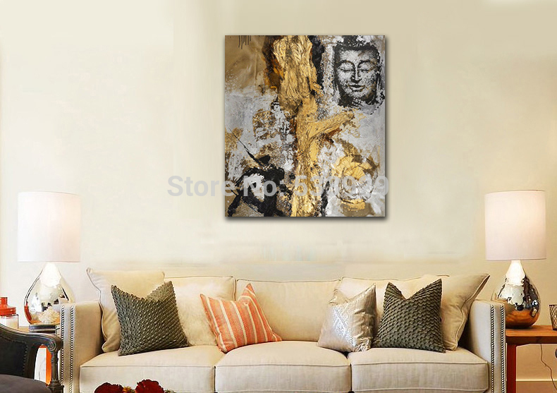 abstract figure buddha hand painted oil painting on canvas tds-cx212---60x60cm