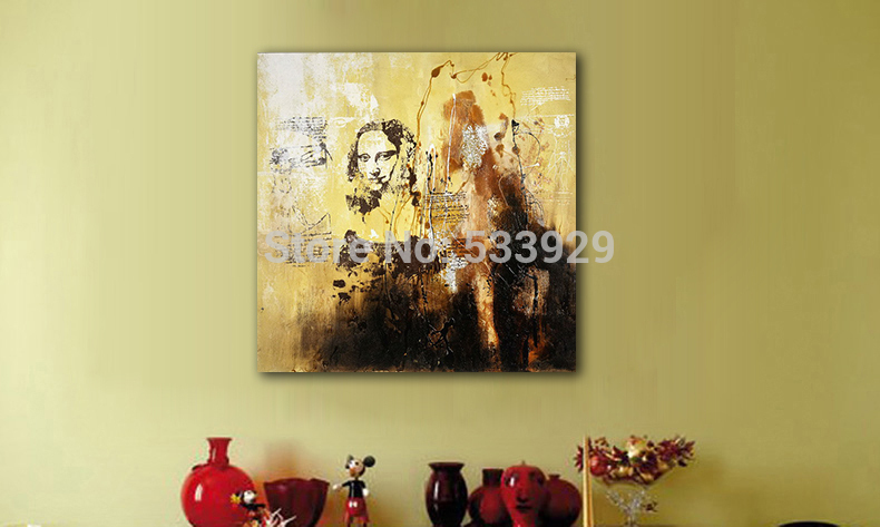 abstract figure mona lisa hand painted oil painting on canvas tds-cx210---60x60cm