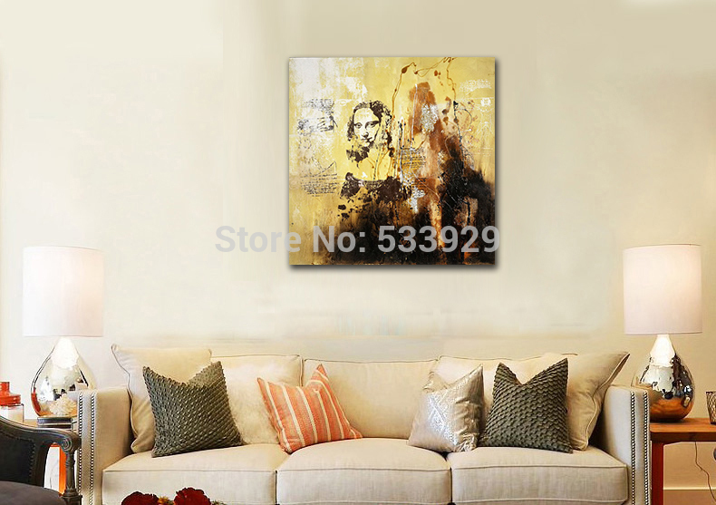 abstract figure mona lisa hand painted oil painting on canvas tds-cx210---60x60cm