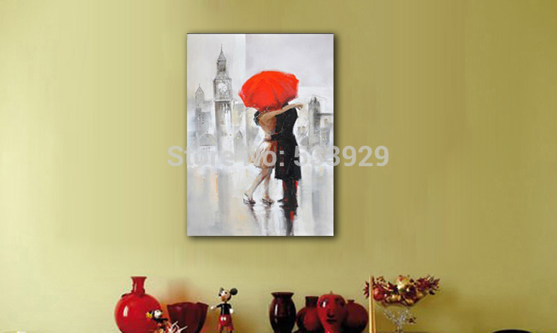 abstract figure paris lover hand painted oil painting on canvas tds-cx203---60x90cm