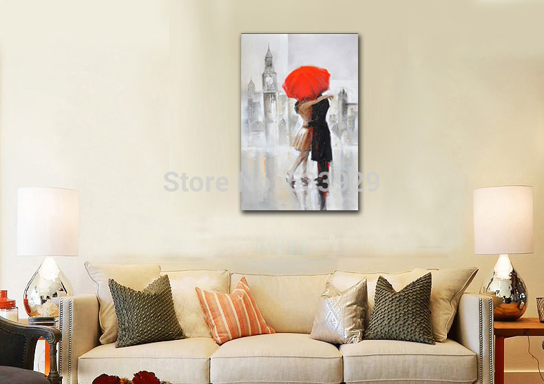 abstract figure paris lover hand painted oil painting on canvas tds-cx203---60x90cm