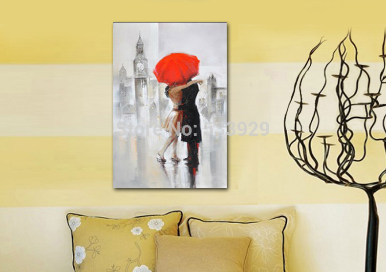 abstract figure paris lover hand painted oil painting on canvas tds-cx203---60x90cm