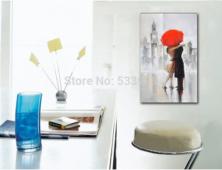 abstract figure paris lover hand painted oil painting on canvas tds-cx203---60x90cm