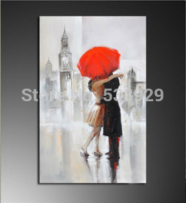 abstract figure paris lover hand painted oil painting on canvas tds-cx203---60x90cm