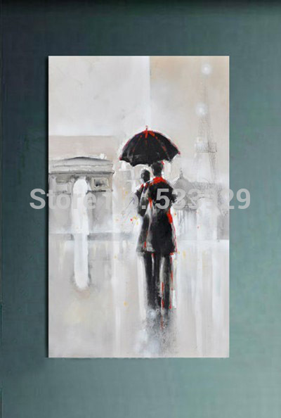 abstract figure paris lover hand painted oil painting on canvas tds-cx204---60x90cm