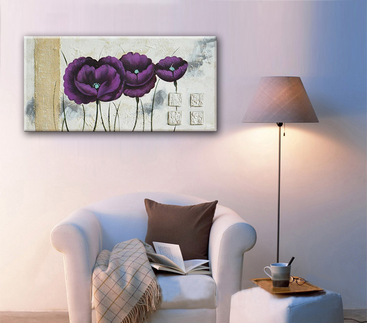 abstract flower hand painted oil painting on canvas tds-cx182---40x100cm