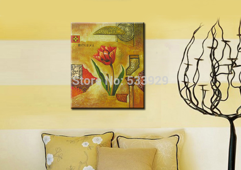 abstract flower hand painted oil painting on canvas tds-cx282---50x60cm