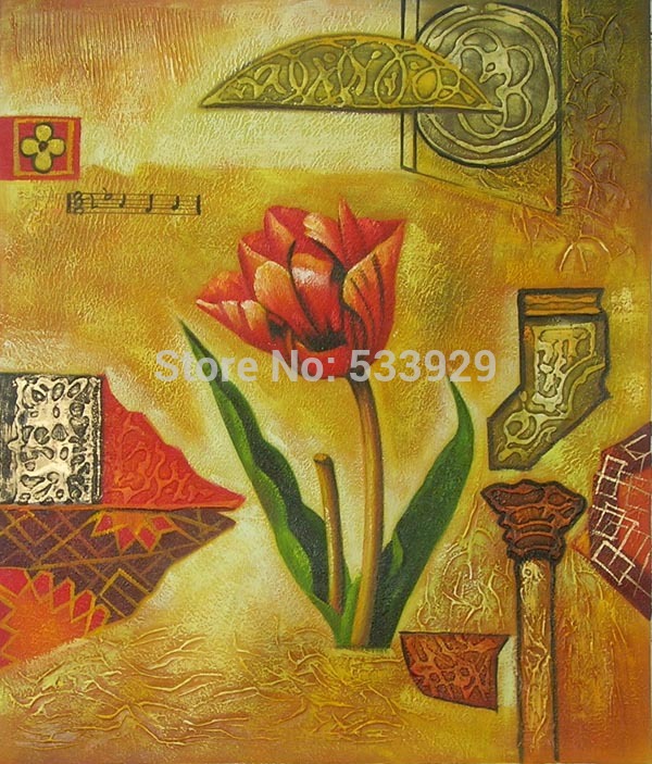 abstract flower hand painted oil painting on canvas tds-cx282---50x60cm