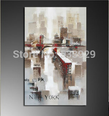 abstract new york landscape hand painted oil painting on canvas tds-cx250---60x90cm