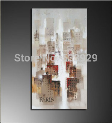 abstract paris landscape hand painted oil painting on canvas tds-cx249---60x90cm