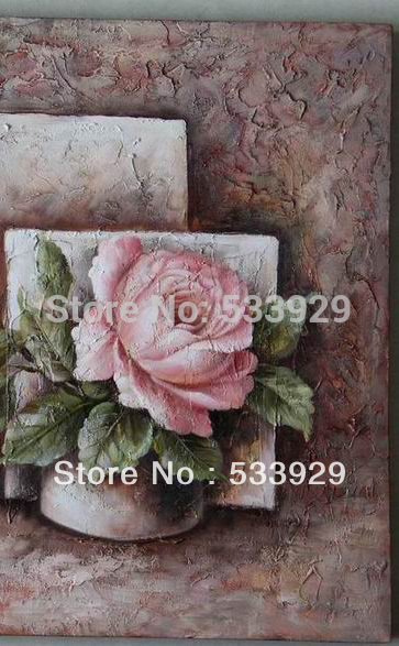 abstract rose hand-painted oil painting on canvas for living room tds-cx002