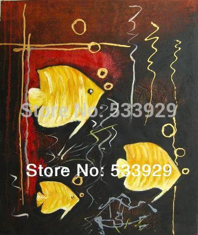 home decor abstract fish hand painted oil painting on canvas tds-cx060