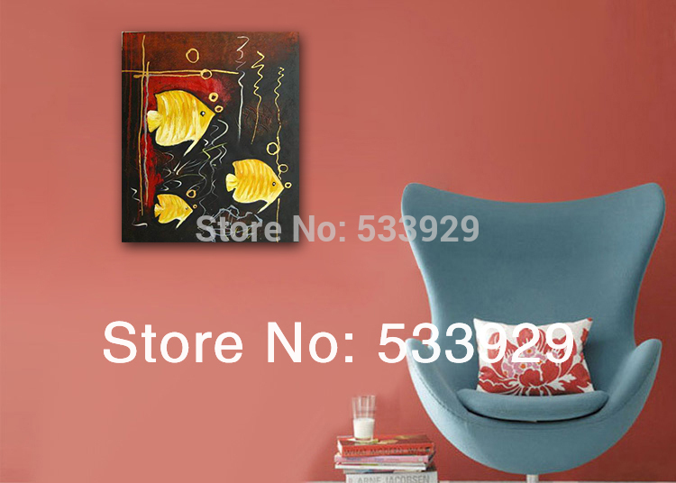 home decor abstract fish hand painted oil painting on canvas tds-cx060